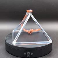 Crystal Tones 6" White Light Aura Gold Quartz Crystal Pyramid (B5-15)