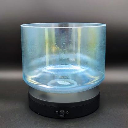 Crystal Tones 9" Aqua Aura Gold Quartz Crystal Singing Bowl (C4+40)