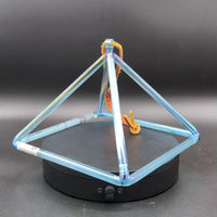 Crystal Tones 8" Aqua Aura Gold Quartz Crystal Pyramid (A5+20)
