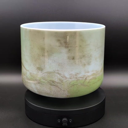Crystal Tones 8" Mt Shasta Serpentine Quartz Crystal Singing Bowl (D#4+0)