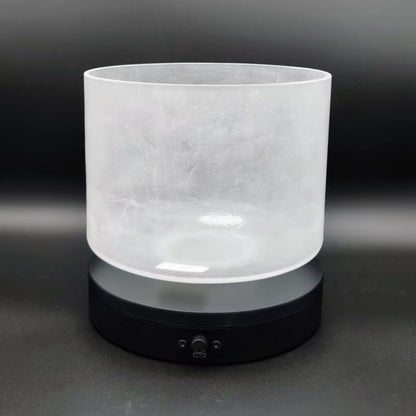 Crystal Tones 8" Great Salt Lake Clear Crystal Singing Bowl (F-40)
