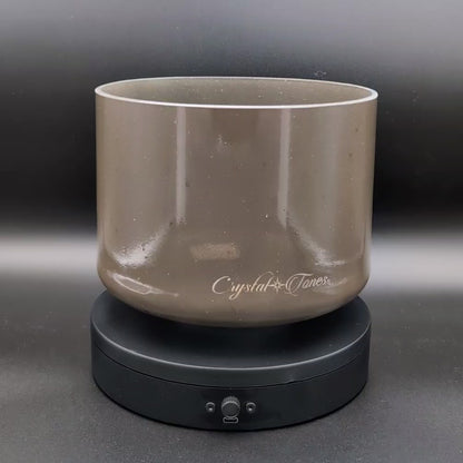 Crystal Tones 8" Charcoal Quartz Crystal Singing Bowl (F4-20)