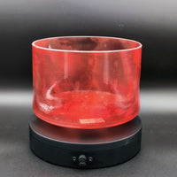 Crystal Tones 8" Ruby Clear Crystal Singing Bowl (A#4+20)