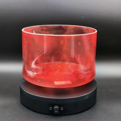 Crystal Tones 8" Ruby Clear Crystal Singing Bowl (A#+20)